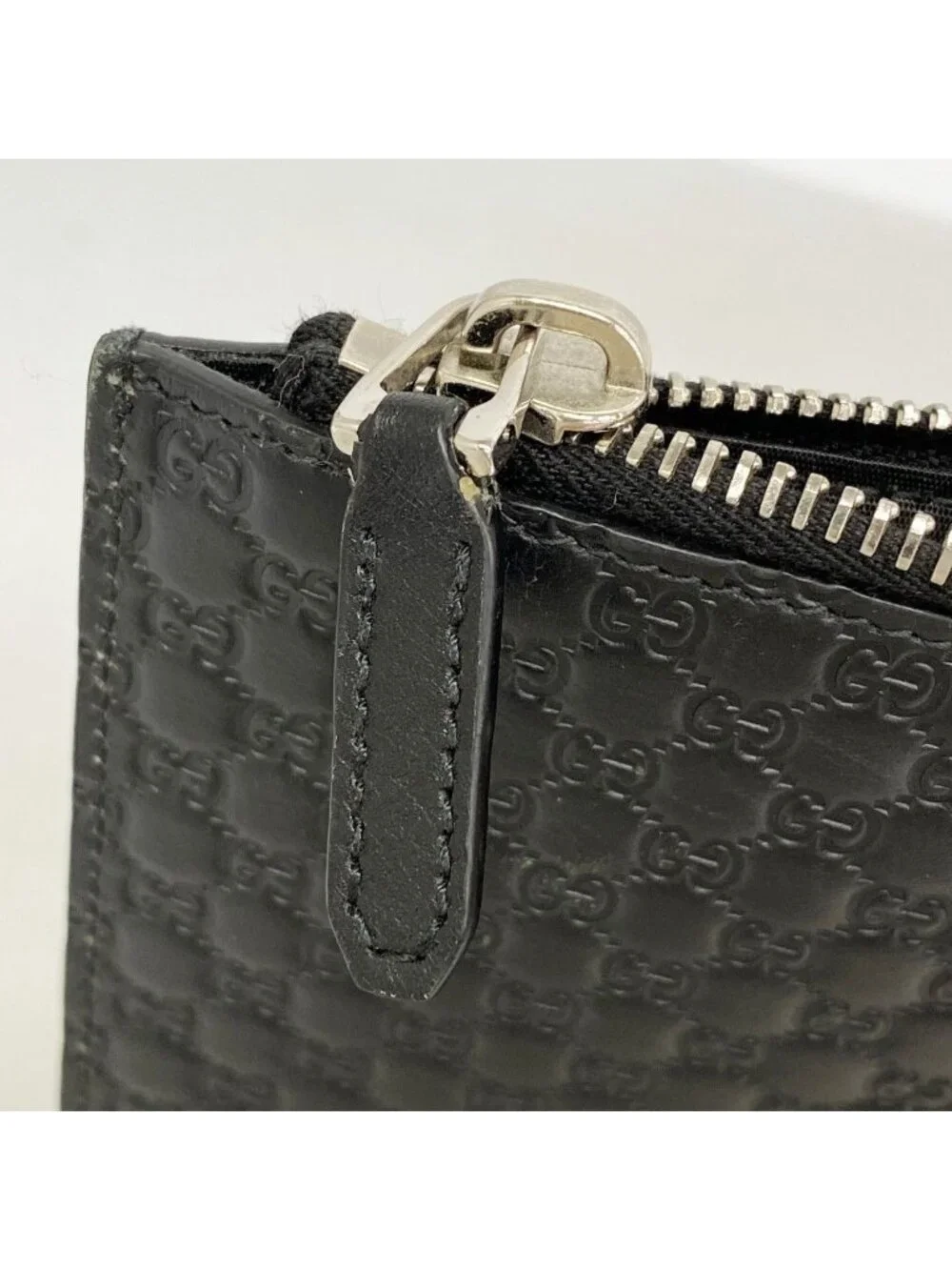 Gucci Clutch Micro Guccissima Leather Black Silver